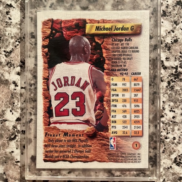 2 RARE TOPPS MICHAEL JORDAN INSERTS tsc 1995 warpspeed topFINEST 1994 Refractor - Picture 5 of 5